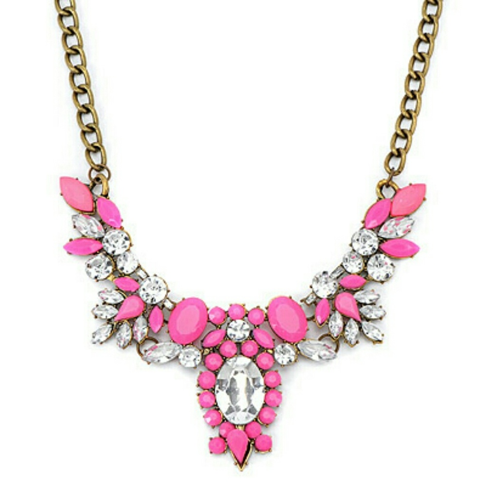 Crystal Encrusted Statement Necklace